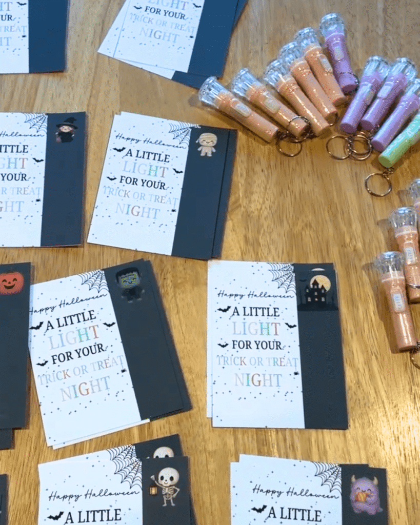 printable halloween cards with flashlights